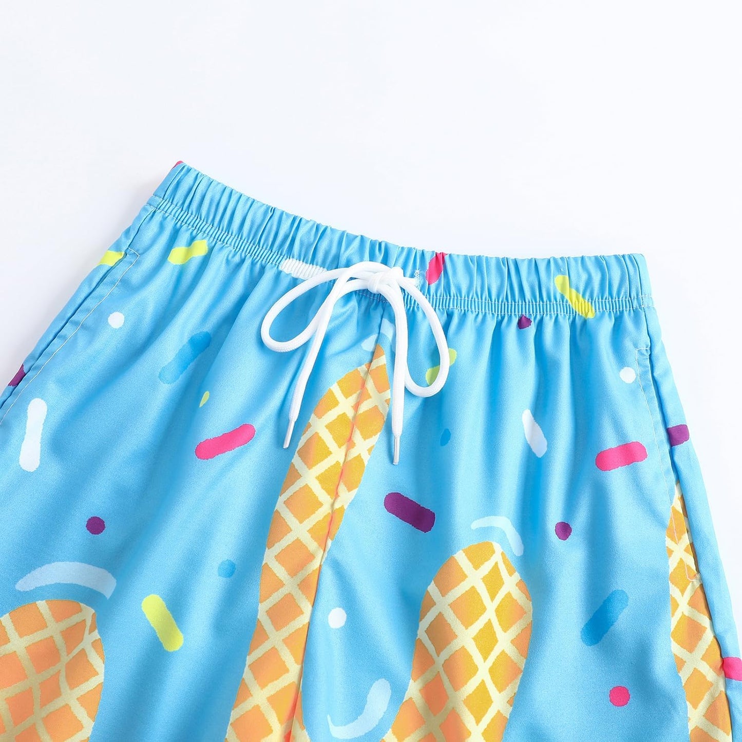 Waisted Beach Shorts with Pocket