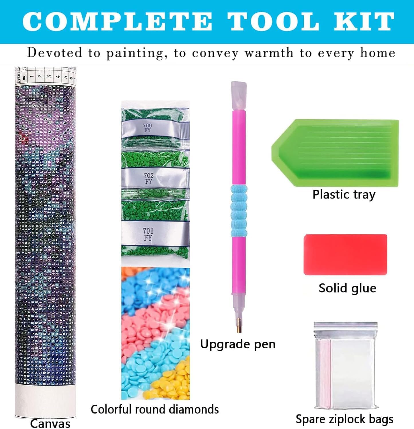 Waterfall Moon Diamond Painting Kit for Adults Beginners. Fantasy Rainbow Landscape Round Full Drill Diamond Dots