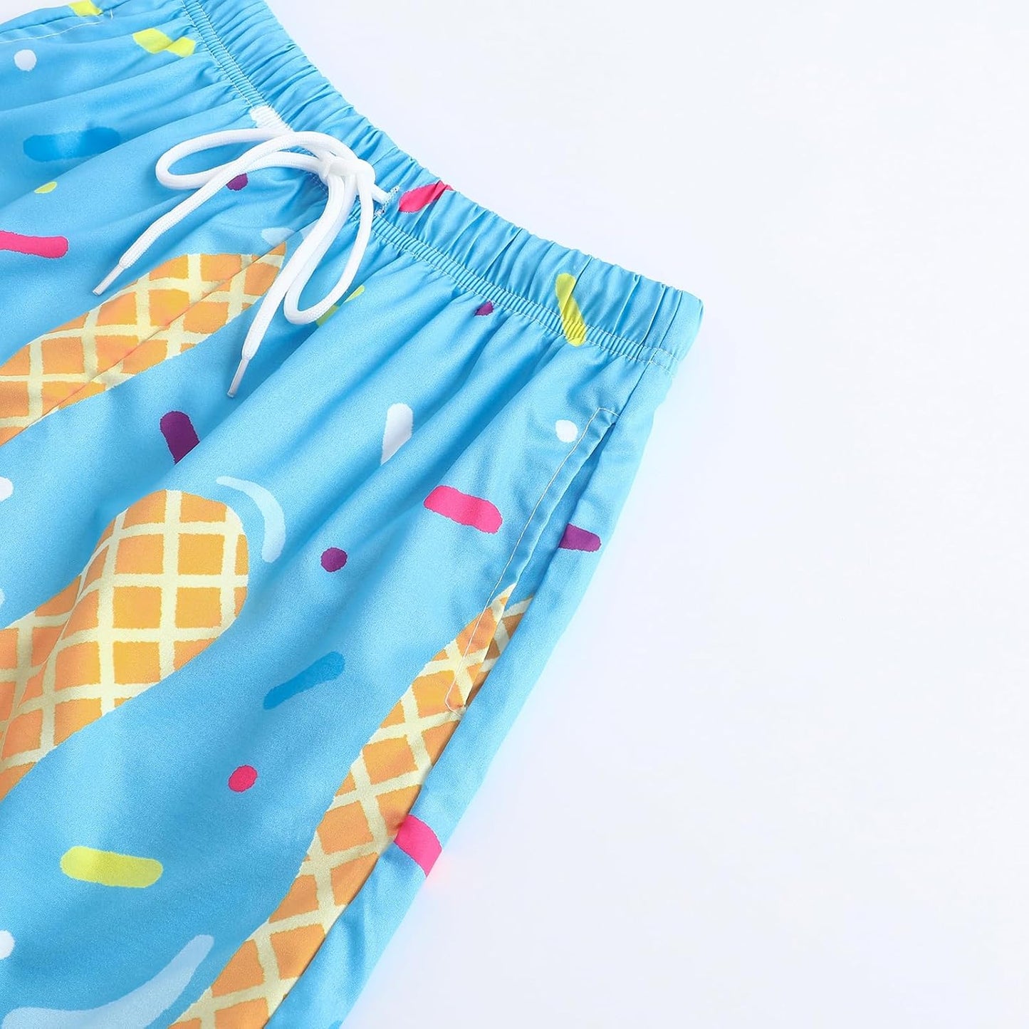 Waisted Beach Shorts with Pocket