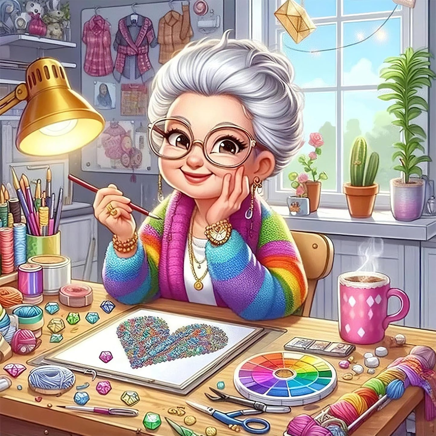 Diamond Painting Kits for Adults. 5D DIY Round Drill Gem Art Paint with Diamonds Dots Crafts